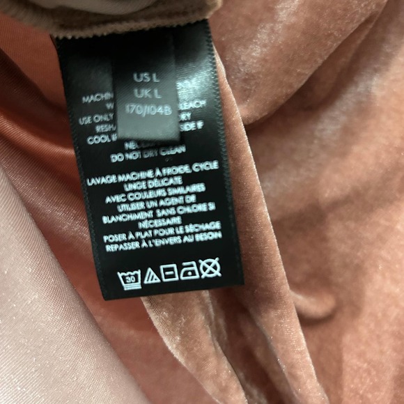 Anthropologie Open Back Velvet Top Taupe Free People Size Large - Picture 7 of 9